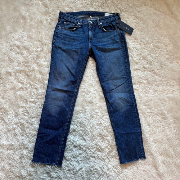 NWT Rag & Bone Dre Low Rise Boyfriend Raw Hem Jeans - Size 25 - Picture 3 of 9